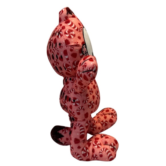 The Toy Factory 2011 Garfield Blue & Red Plush Candy Cane Peppermint Print 14" - Picture 3 of 16